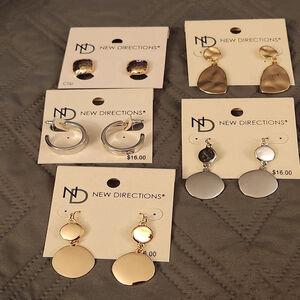 5 pairs of New Directions Earrings